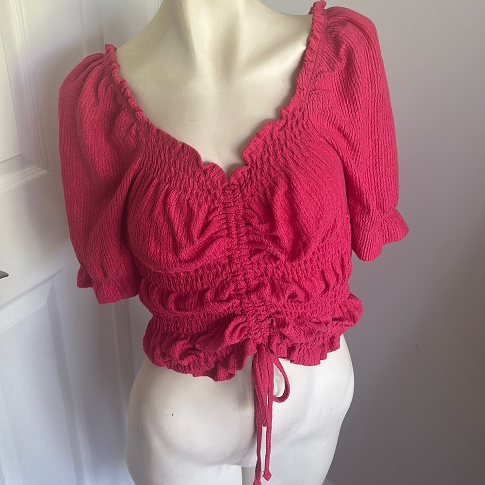 Anthropologie pink blouse